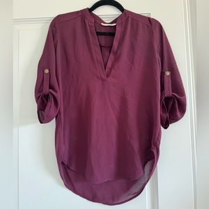 Lush Maroon Chiffon Top